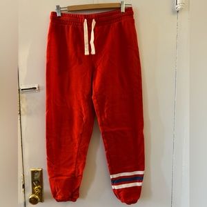 Gap red sweatpants with cute circles sz small